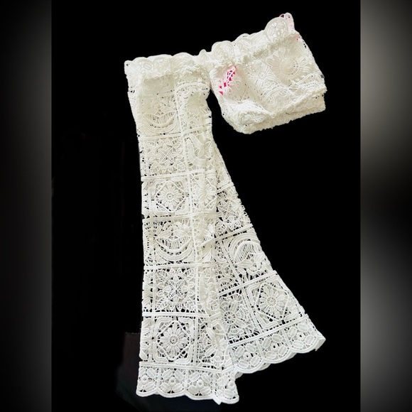 NWT Medium Dolls Kill Sugar Thrillz Country Charm Crotchet Crop Top Long Sleeves - Picture 7 of 12